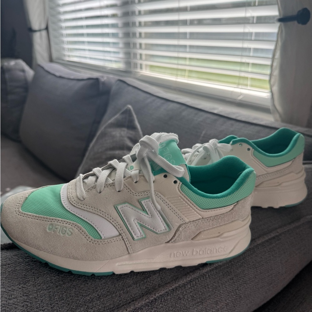 Figs x New Balance Mint and Light Gray Women's Sneakers